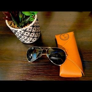 Gold framed Ray-Ban Sunglasses